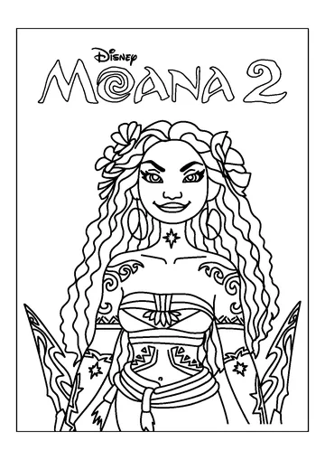 The New Villain Of Moana 2 coloring page