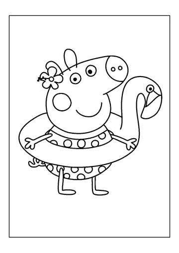 Beautiful Peppa Pig coloring page