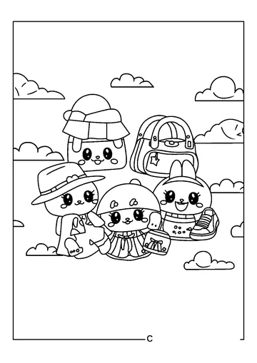 Cute Kawaii Items coloring page