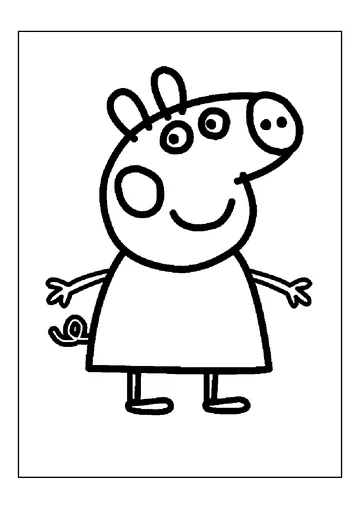 Cute Peppa Pig coloring page