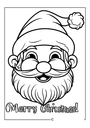 Cute Santa Claus Christmas coloring page