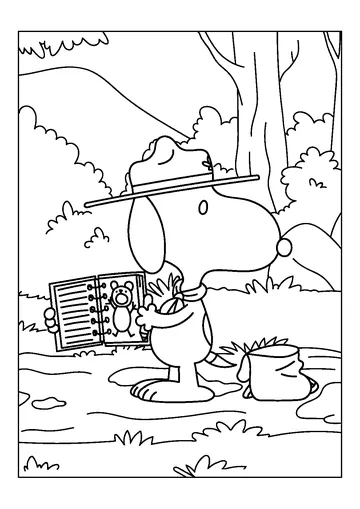 Cute Snoopy 2024 coloring page