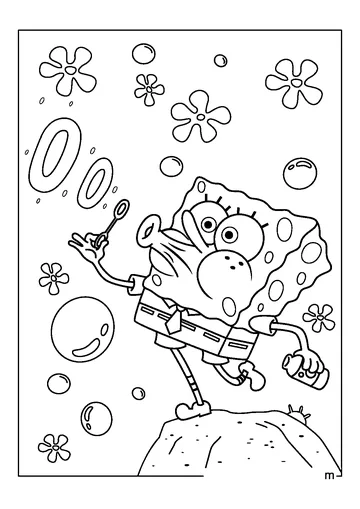 Fun Spongebob Cartoon coloring page