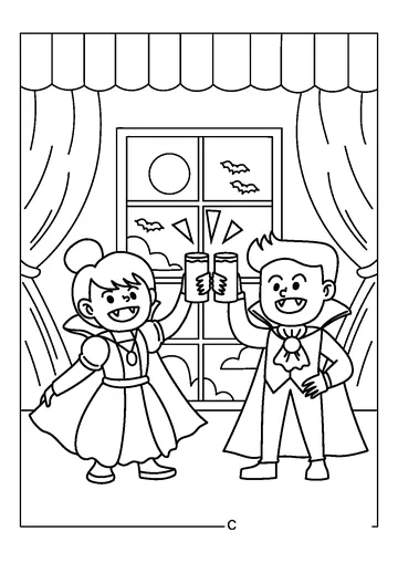 Kids Playing Together coloring page