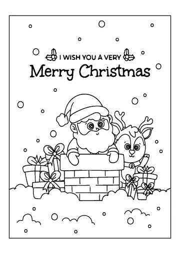 Santa Claus Card coloring page