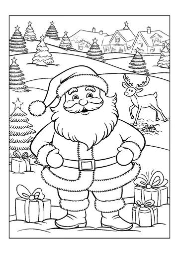 Prepares Christmas Gifts coloring page