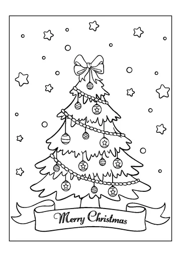 Small Christmas Tree coloring page