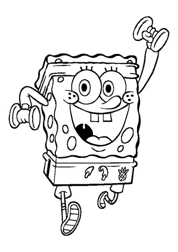 Sport Spongebob coloring page