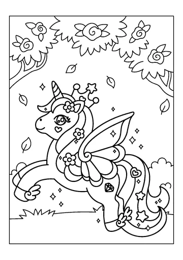 Unicorn Princess coloring page