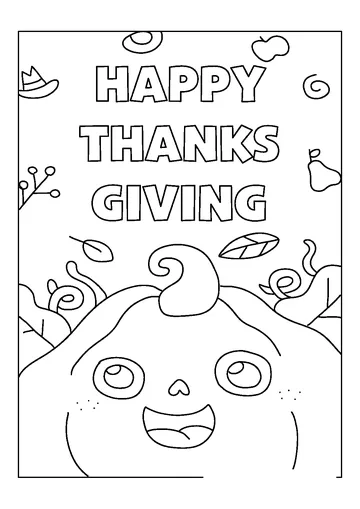 Welcome Thanksgiving coloring page