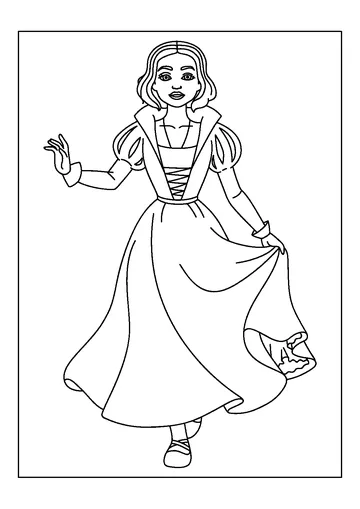 Beautiful Snow White coloring page