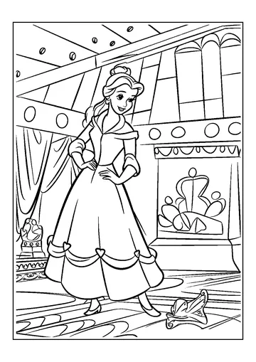 Belle Loves Life coloring page