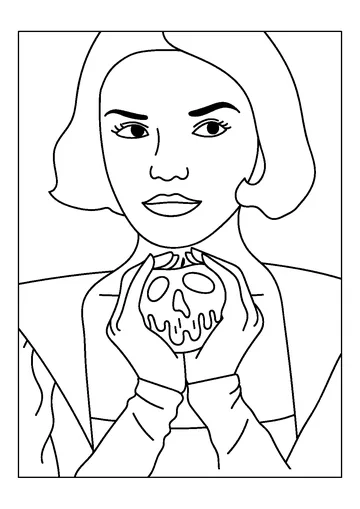 Disney Snow White Rachel Zegler coloring page