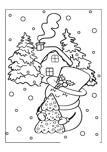 Snowman coloring page