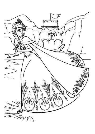 Freezes All Of Arendelle coloring page