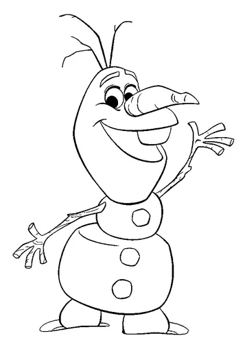 Olaf, A Snowman coloring page