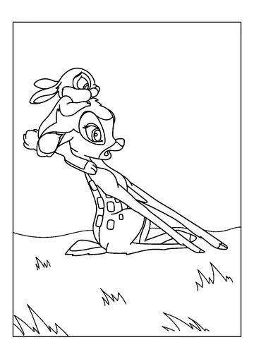 Bambi and Thumper coloring page