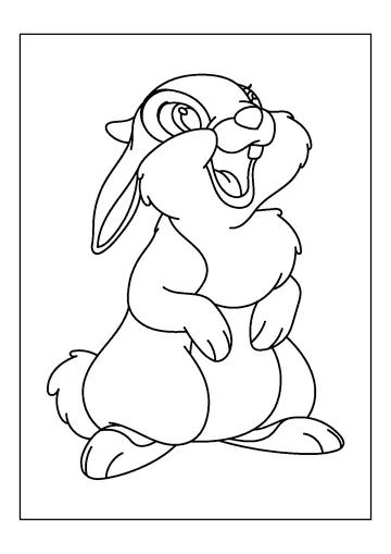 Cute Thumper coloring page