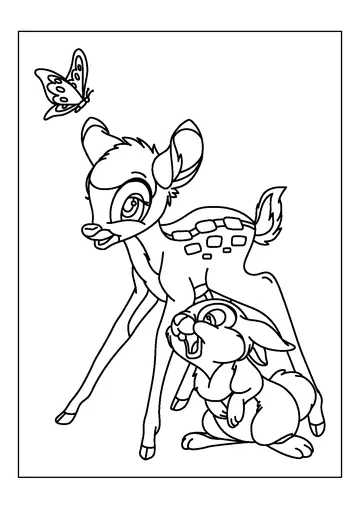 Lovely Bambi coloring page