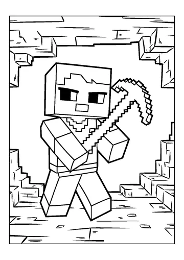 Steve From Minecraft coloring page