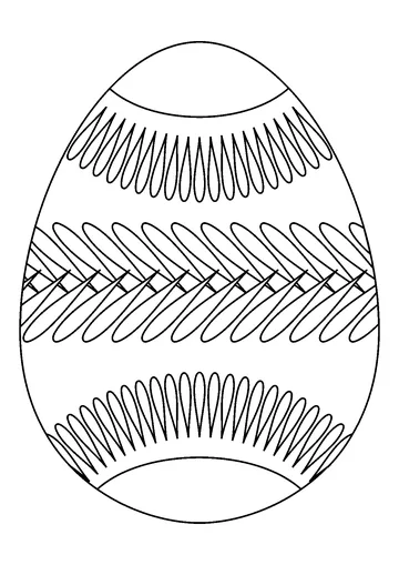A Belt Pattern Easter Egg coloring page