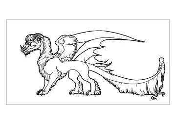 Arctic Dragon coloring page
