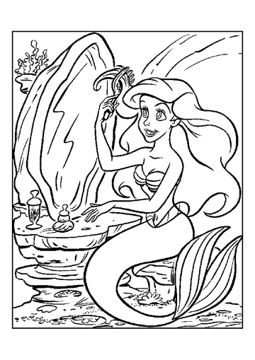 Ariel coloring page