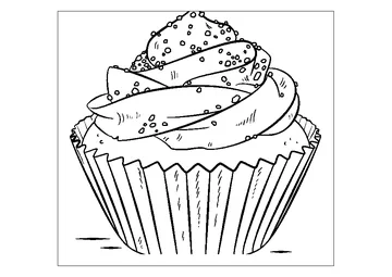 Attractive dessert Cakes coloring page