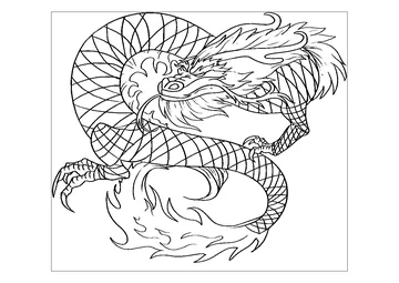 Chinese Dragon 3 coloring page