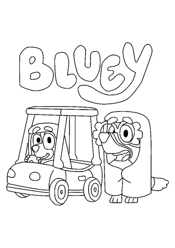 Fun Car coloring page