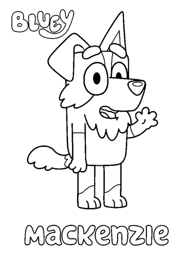 Happy Mackenzie coloring page
