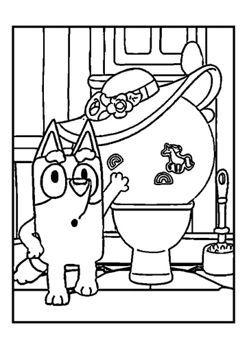 plays with a ball coloring page