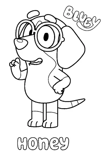 Honey coloring page