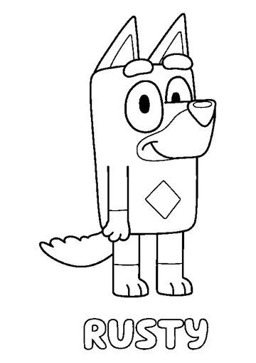Rusty coloring page