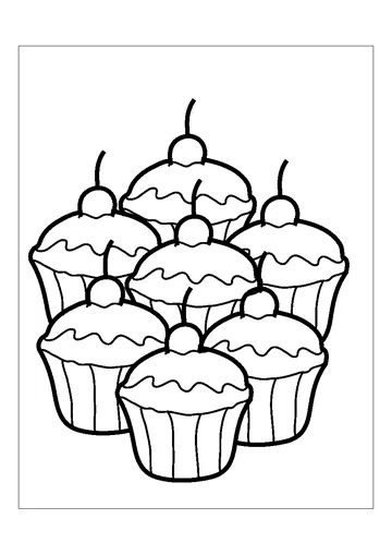 Cute Dessert coloring page
