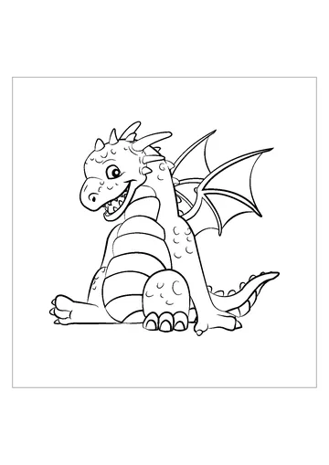 Cute Dragon coloring page