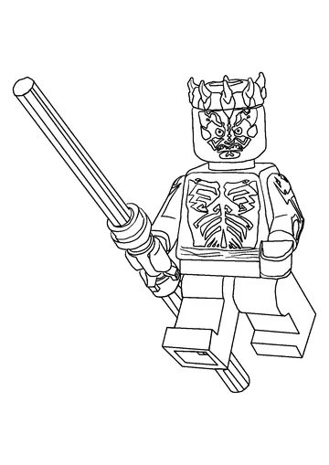 Darth Maul from Lego Star Wars coloring page