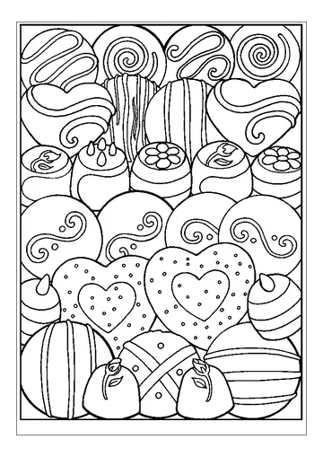 Designer Desserts coloring page