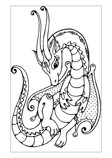 Dragon coloring page