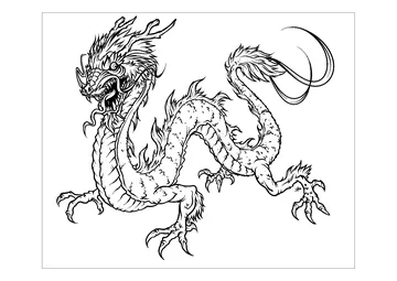 Dragons and Fairies coloring page