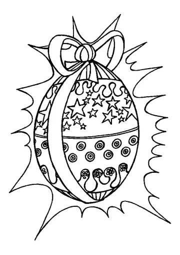 Easter Egg with Ribbon coloring page