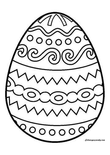 Easter Egg With Tribal Pattern coloring page