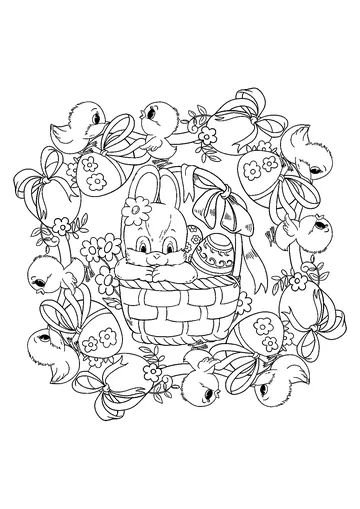Easter Mandala coloring page
