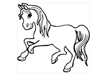 Elegant Horses coloring page