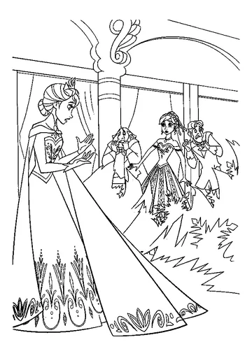Elsa And Her Ice Power coloring page