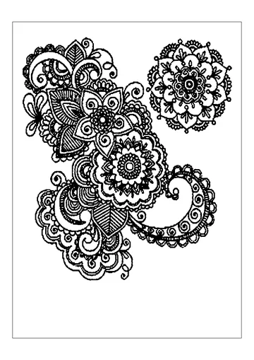 Flowers coloring page
