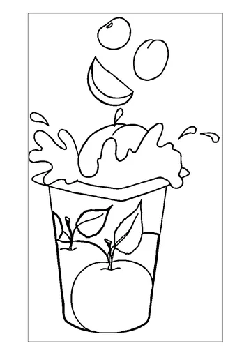Fruit Yogurt coloring page