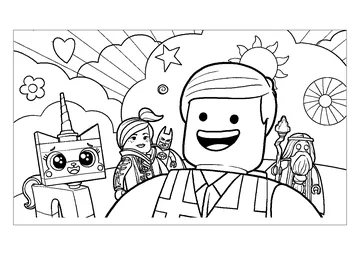 Fun Lego Characters coloring page