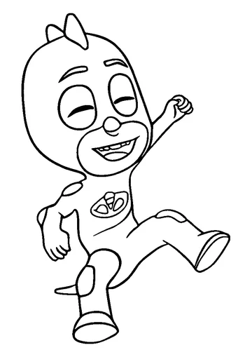 Gecko From PJ Masks coloring page