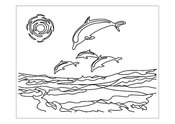Hard Dolphins coloring page